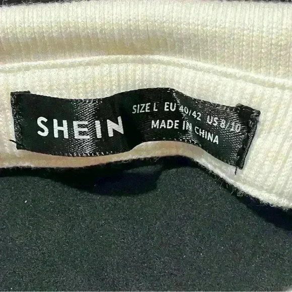 SHEIN White Sleeveless Quarter Button Collar White Summer Crop Top Size L - Picture 3 of 6